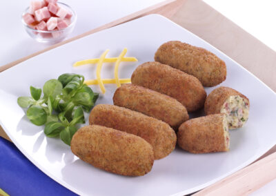 Croquetas de Bacon y Cheddar con Espinacas
